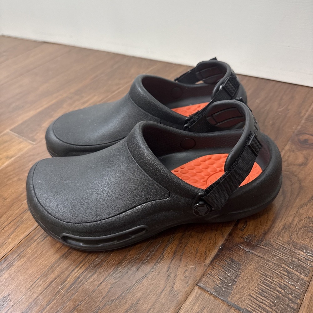 Crocs Bistro Pro LiteRide Work Clog Black Comfort Slide On Slip Restaurant W8 M6